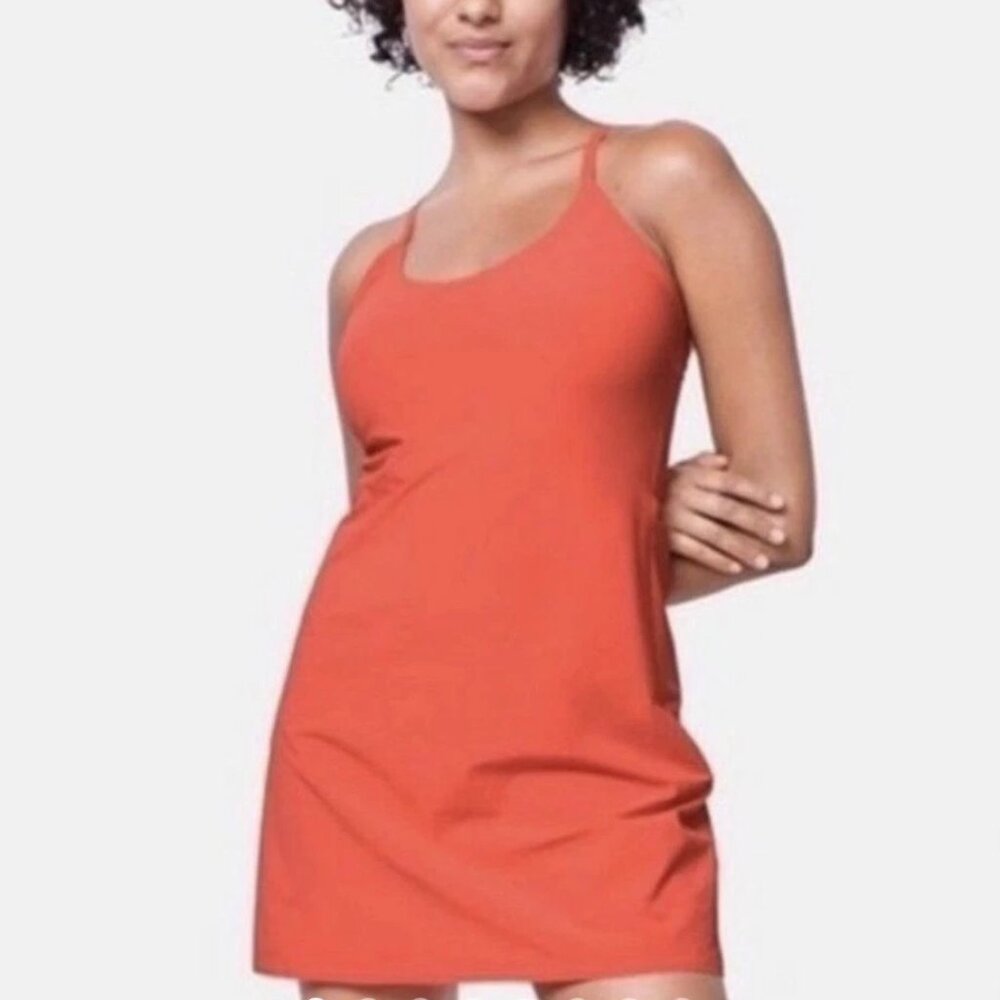 Outdoor Voices Orange Racerback Exercise Dress Skort. Size Small